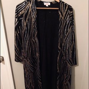 LulaRoe Sarah glitter glam black small